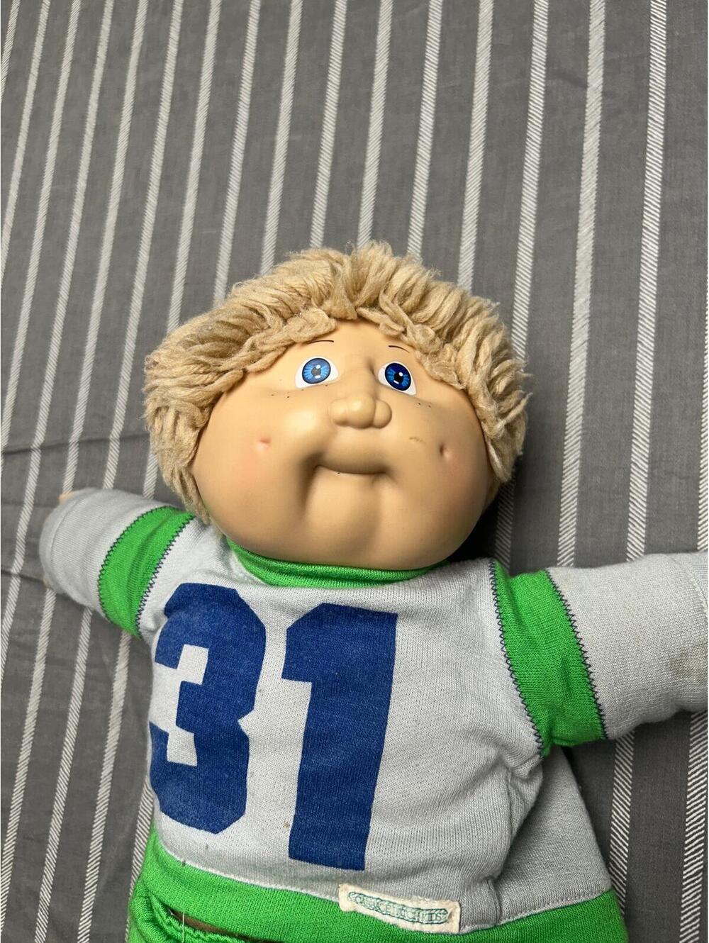 Vintage 1978-1982 Cabbage Patch Kids Boy #31 Jersey Blonde Hair/Blue Eyes - Picture 2 of 5